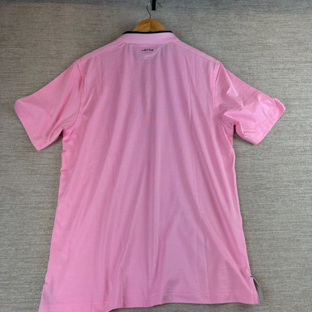 NEW Adidas adiPure Climacool Primeknit Golf Polo Pink Navy AE4687 Mens M NWT $85